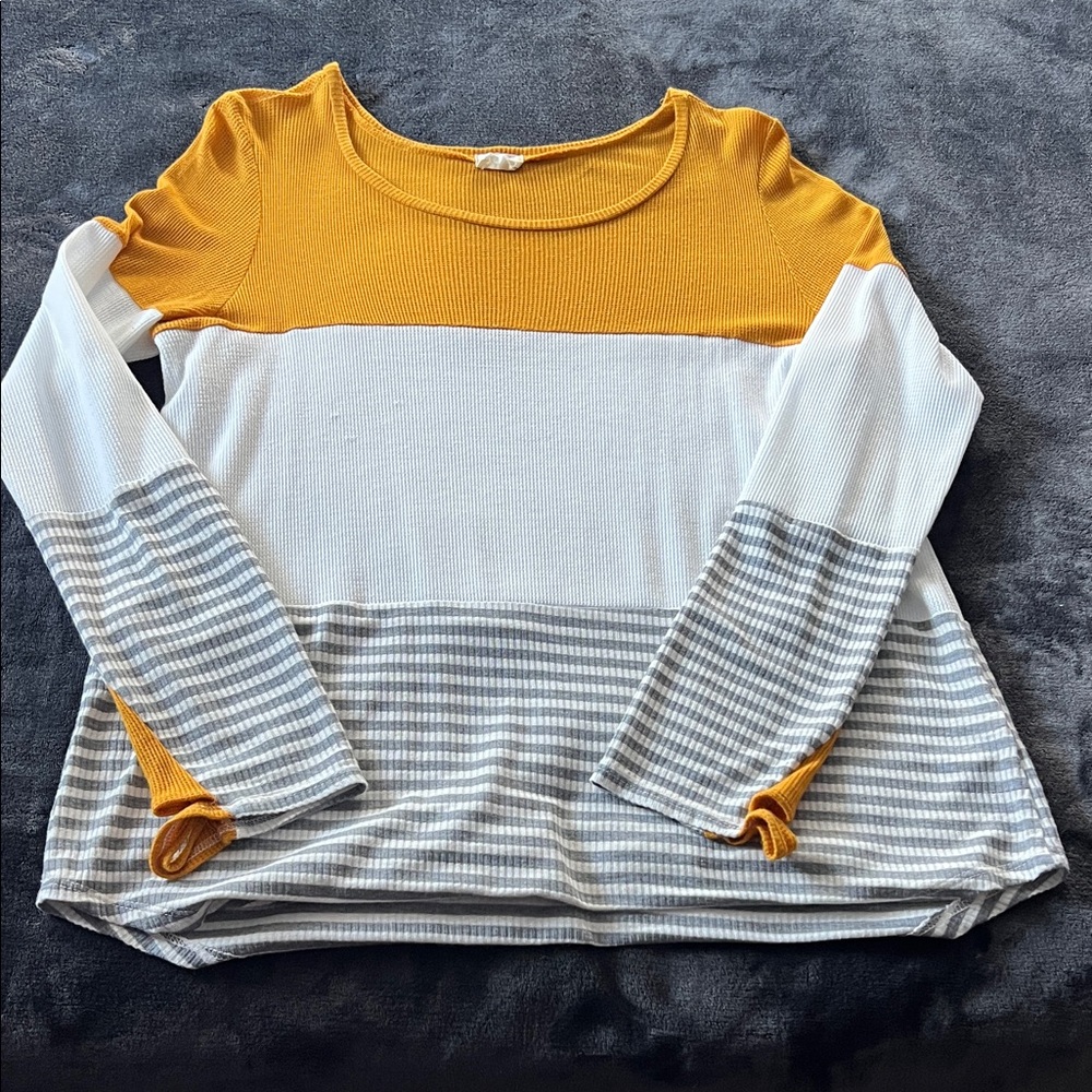 Colorblock Long Sleeve Top